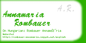 annamaria rombauer business card